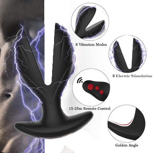 Vibrating Anal expander Plug Electric Shock Pulse Vibrator Prostate Massager Men Remote Control Sex machine Toys for man adult