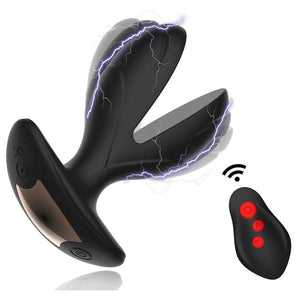 Vibrating Anal expander Plug Electric Shock Pulse Vibrator Prostate Massager Men Remote Control Sex machine Toys for man adult