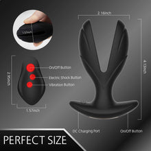 Vibrating Anal expander Plug Electric Shock Pulse Vibrator Prostate Massager Men Remote Control Sex machine Toys for man adult