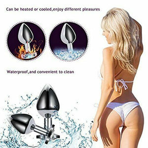 3 Pcs Luxury Jewelry Design Fetish Stainless Steel Anal Butt Plug Fantasy Sex Restraints SM Anal Stimulation Sex Toys For Unisex