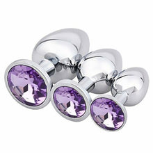 3 Pcs Luxury Jewelry Design Fetish Stainless Steel Anal Butt Plug Fantasy Sex Restraints SM Anal Stimulation Sex Toys For Unisex