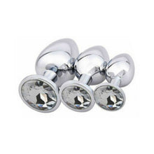 3 Pcs Luxury Jewelry Design Fetish Stainless Steel Anal Butt Plug Fantasy Sex Restraints SM Anal Stimulation Sex Toys For Unisex