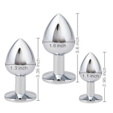3 Pcs Luxury Jewelry Design Fetish Stainless Steel Anal Butt Plug Fantasy Sex Restraints SM Anal Stimulation Sex Toys For Unisex