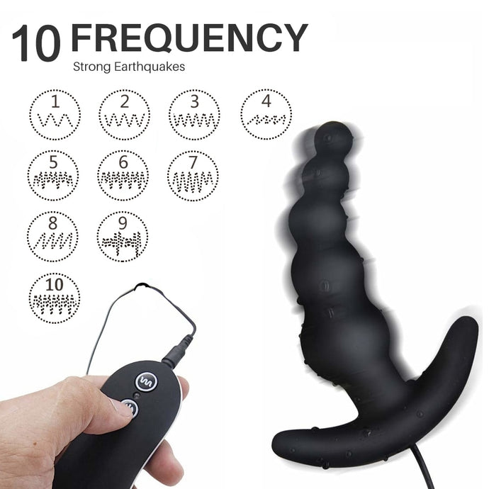 Erotic 10 Frequency Vibrating Prostate Massager Anal Plug Dildo Vibrator Anal Beads Butt Plug Vibrators For Men Toys For Adult 18